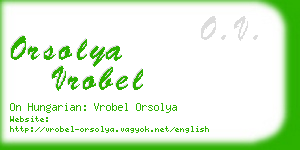orsolya vrobel business card